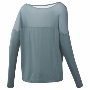 Bluza Damskie Reebok Dance Mesh Top Turkusowe PL 20YKTZF